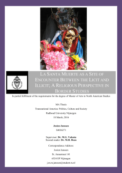 La Santa Muerte as a Site of Encounter Between the Licit and Illicit