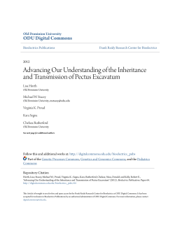 Advancing Our Understanding of the Inheritance and Transmission