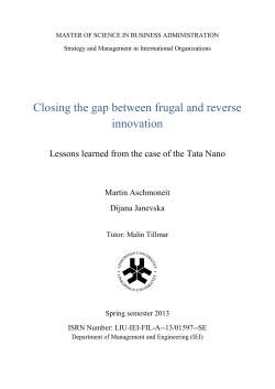 Closing the gap between frugal and reverse innovation