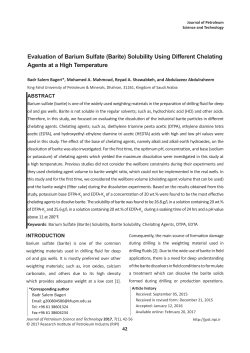 Evaluation of Barium Sulfate (Barite) Solubility Using Different