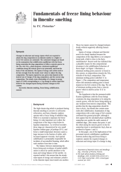Fundamentals of freeze lining behaviour in ilmenite smelting