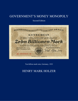 government`s money monopoly