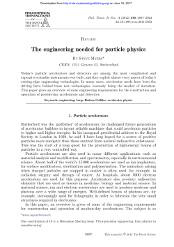 The engineering needed for particle physics