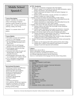 Middle School Spanish C