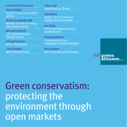 Green conservatism: protecting the environment through open markets
