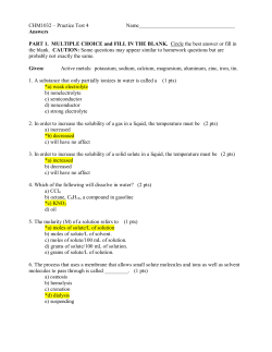 CHM1032 &ndash; Practice Test 4