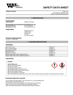 MSDS - West Penetone Canada