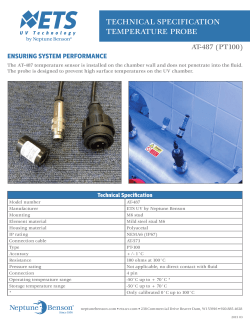 TECHNICAL SPECIFICATION TEMPERATURE PROBE