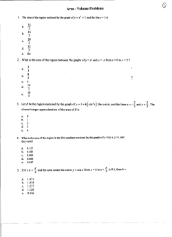 Area - Volume Problems