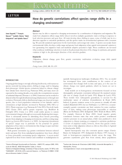 How do genetic correlations affect species range