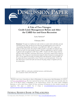 Credit Limit Management Before and After the CARD Act and Great