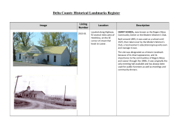Delta County Historical Landmarks Register Table