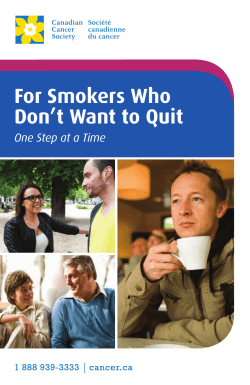 For Smokers Who Don`t Want to Quit