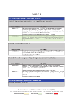 Mathematics Florida Standards 2nd Grade
