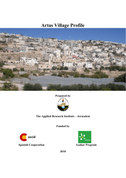 Artas Village Profile - The Applied Research Institute Jerusalem