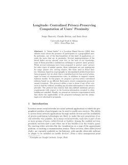 Longitude: Centralized Privacy-Preserving Computation of