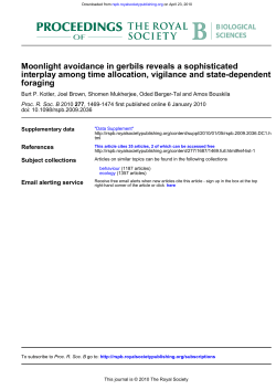 Proceeding of the Royal Society