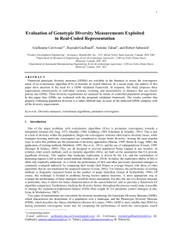 Evaluation of Genotypic Diversity Measurements