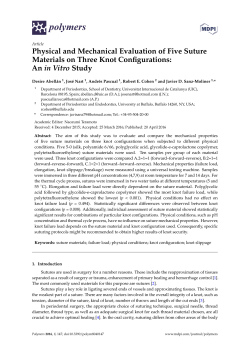 Physical and Mechanical Evaluation of Five Suture Materials on