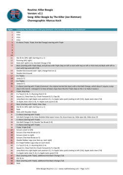 Routine: Killer Boogie Version: v2.1 Song: Killer
