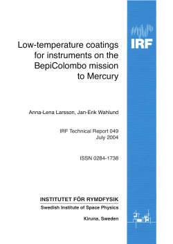 Low-temperature coatings for instruments on the