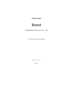 Brand - A Dramatic Poem