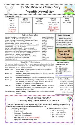 May 12 2017 web - Petite Rivi&egrave;re Elementary School