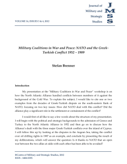 Military Coalitions in War and Peace: NATO and the Greek