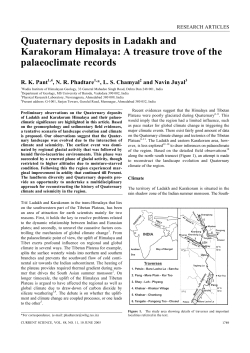 Quaternary deposits in Ladakh and Karakoram Himalaya: A