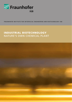 Nature`s own chemical plant