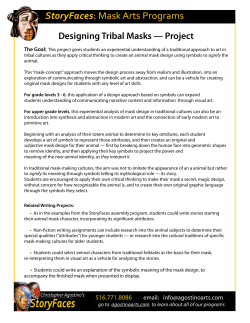 StoryFaces: Mask Arts Programs