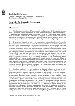 Accounting for Sustainable Development