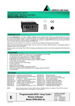 Programmable BCD / Gray Code / Binary Indicator