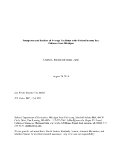Perceptions and Realities of Average Tax Rates in the Federal