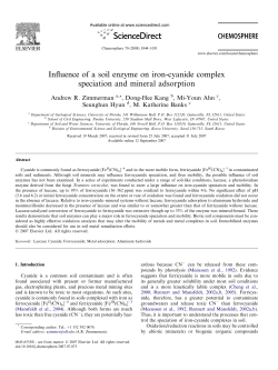 Influence of a soil enzyme on iron-cyanide complex