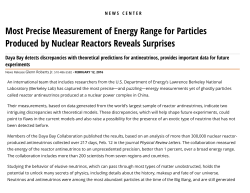 Most Precise Measurement of Energy Range for Particles Produced