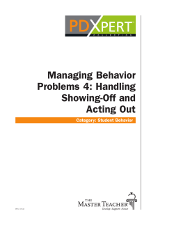 Managing Behavior Problems 4: Handling Showing