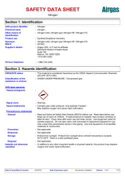MSDS for Liquid Nitrogen