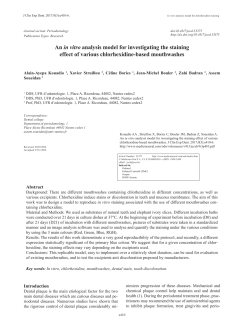 An in vitro analysis model for investigating the staining effect of