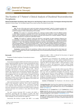 The Number of 7 Patient`s Clinical Analysis of Duodenal