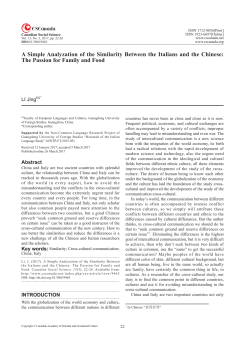 A Simple Analyzation of the Similarity Between the Italians and the