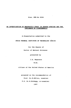 degree of presented by Magnuson accepted on - ETH E