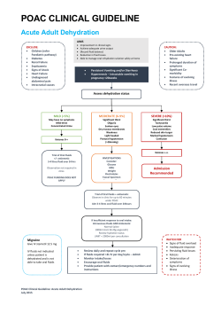 POAC CLINICAL GUIDELINE Acute Adult Dehydration