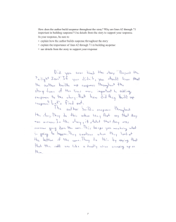 How does the author build suspense throughout the story? Why are