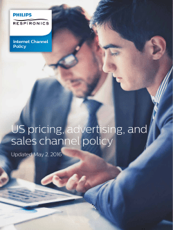 US pricing, advertising, and sales channel policy