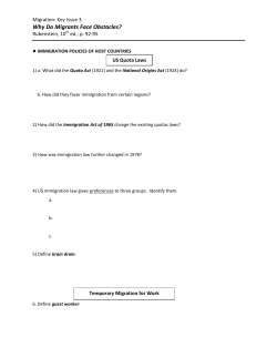 MIGRATION: KEY ISSUE 3