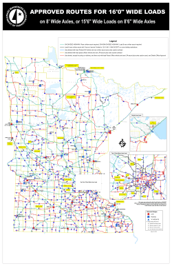 APPROVED ROUTES FOR 16`0" WIDE LOADS