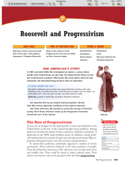 Roosevelt and Progressivism
