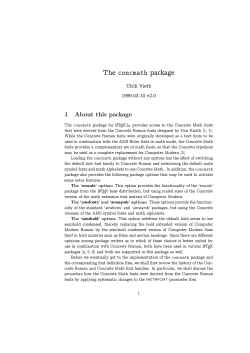 The concmath package