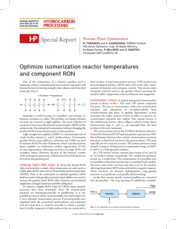 Optimize isomerization reactor temperatures and component RON